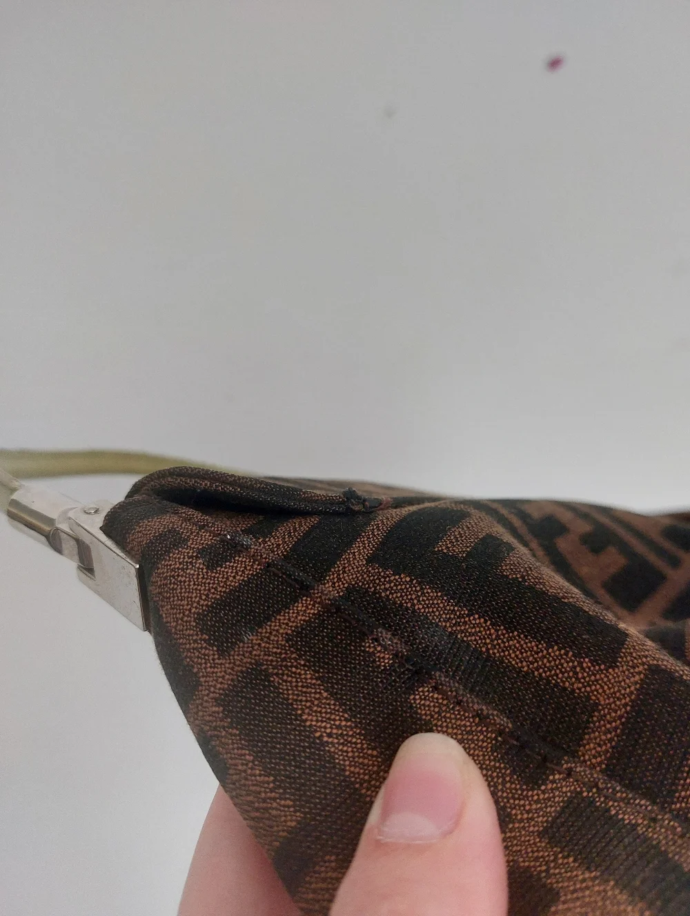 Brown Zucca Monogram Flap Baguette Bag - Picture 10 of 11